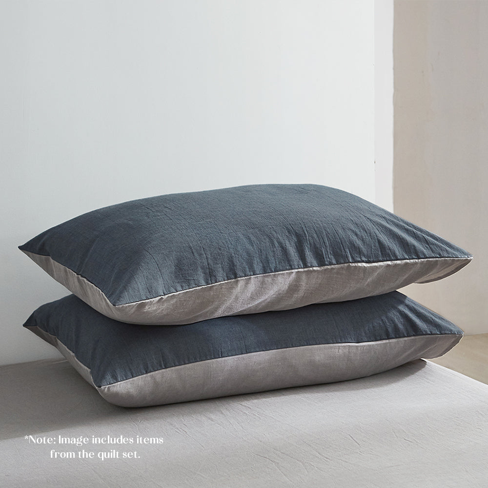 DOUBLE Sheet Set Cotton Sheets - Dark Blue