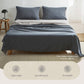 Double Cosy Club Cotton Bed Sheets Set Navy Grey Cover