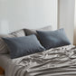 Double Cosy Club Cotton Bed Sheets Set Navy Grey Cover