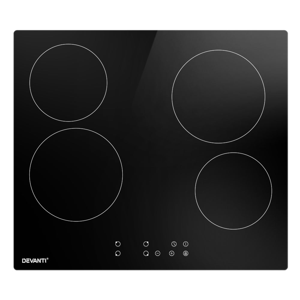 Ceramic Cooktop 60cm Electric Cooker 4 Burner Stove Hob Touch Control