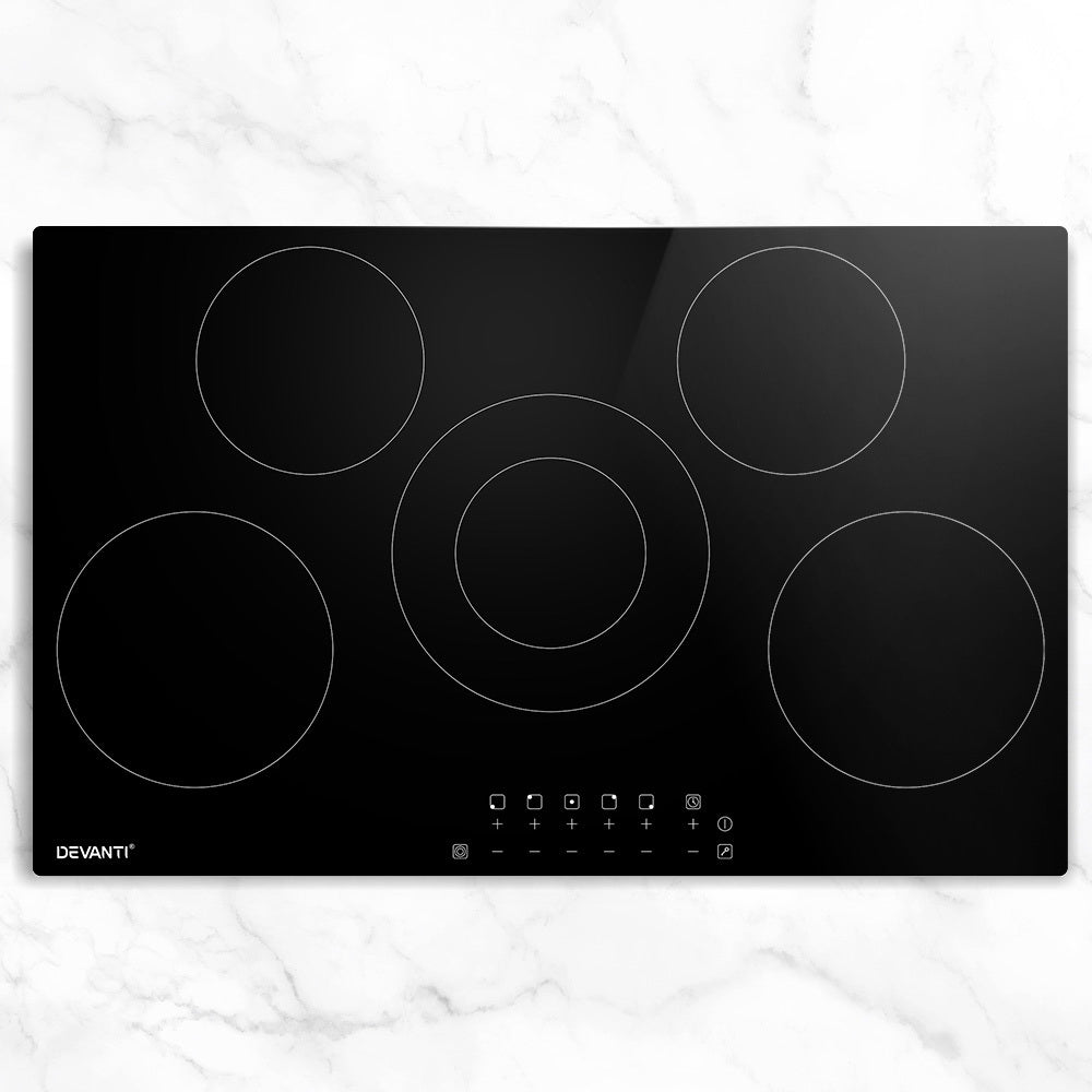 90cm Ceramic Cooktop Electric Cook Top 5 Burner Stove Hob Touch Control 6-Zones