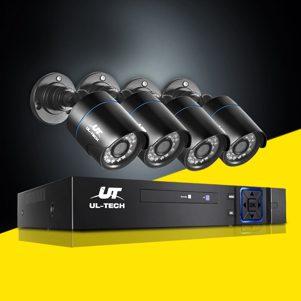 CCTV Security System 4CH DVR 4 Cameras 1080p