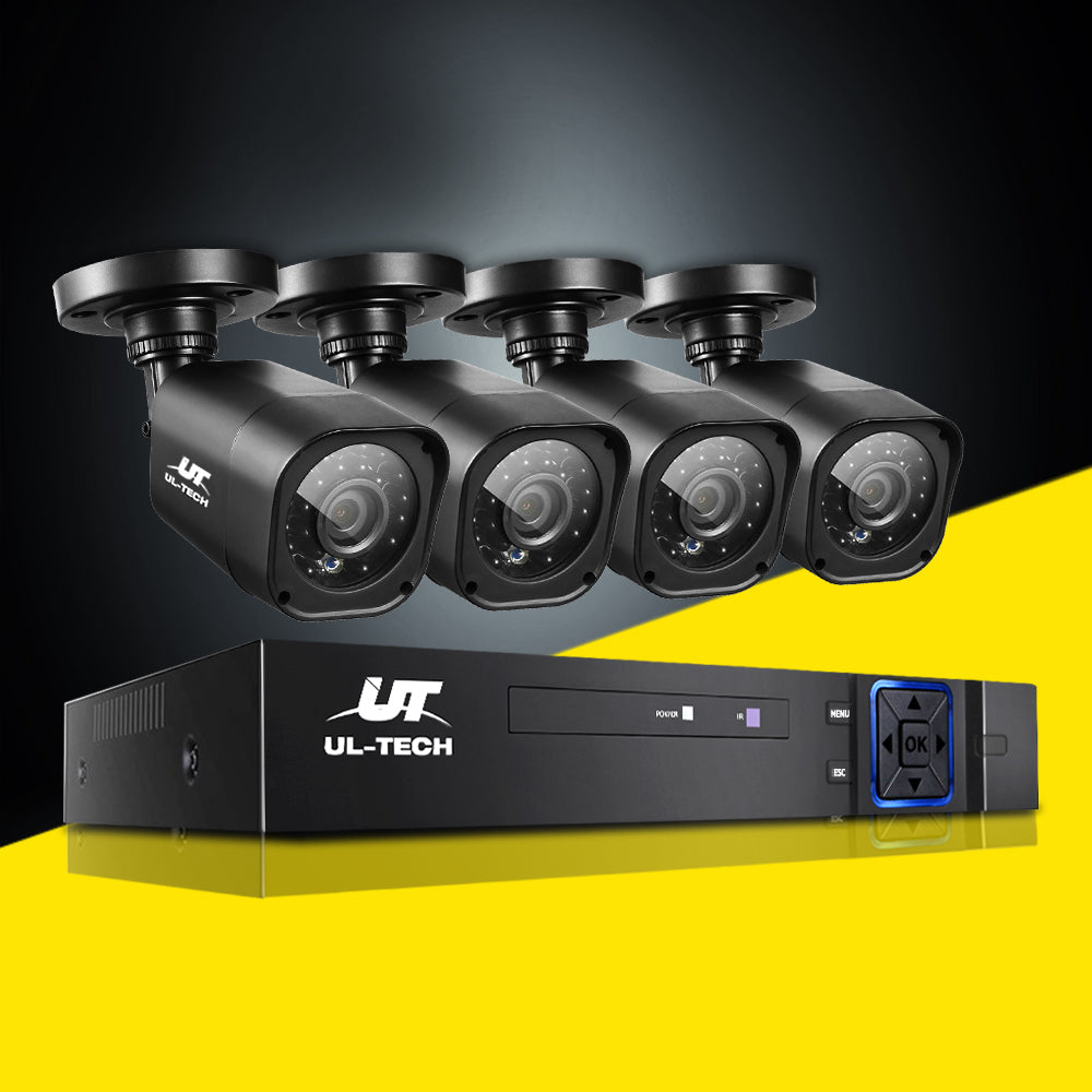 CCTV Security System 8CH DVR 4 Cameras 1080p