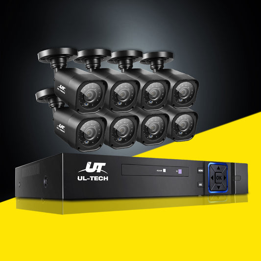 CCTV Security System 8CH DVR 8 Cameras 1080p