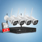 Wireless CCTV Security System 8CH NVR 3MP 4 Square Cameras 2TB