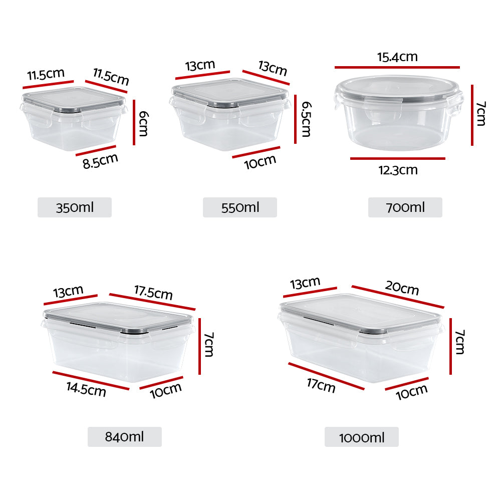 16pcs 5-star chef Airtight Food Storage Container