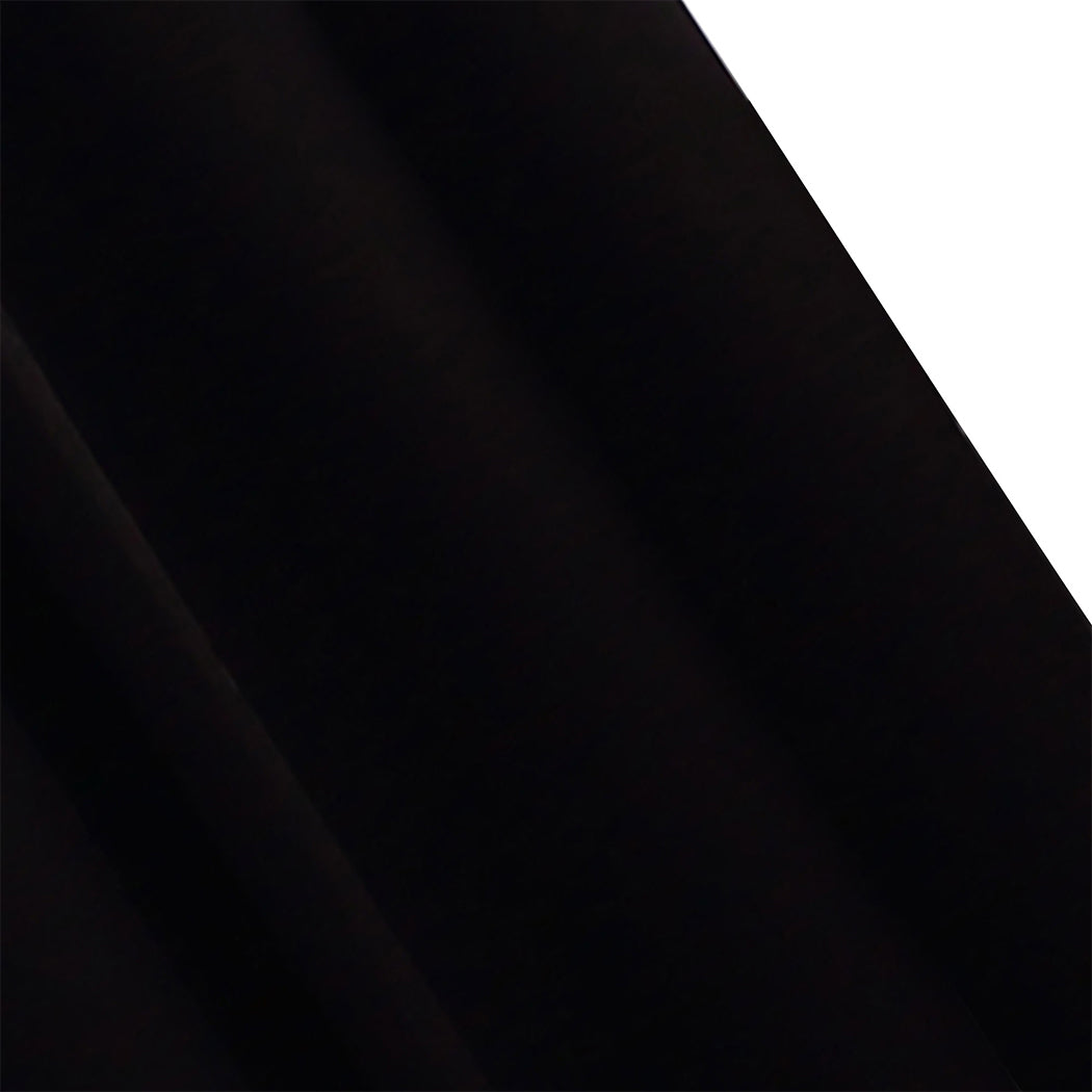 Set of 2 Blackout Curtains Panels 3 Layers Eyelet Room Darkening 13Set Of 2160Cm Black