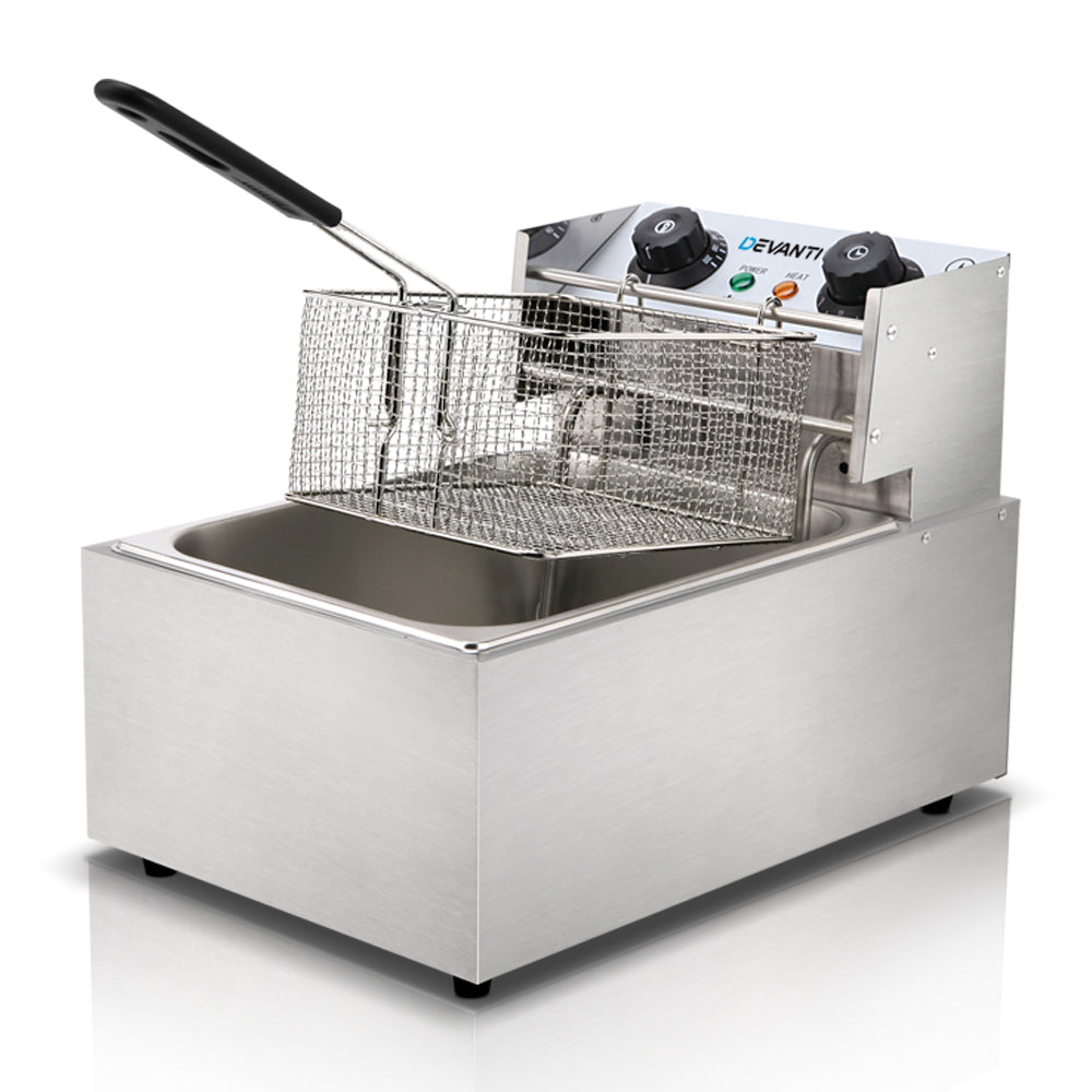 10L Electric Commercial Deep Fryer Single Basket 2200W