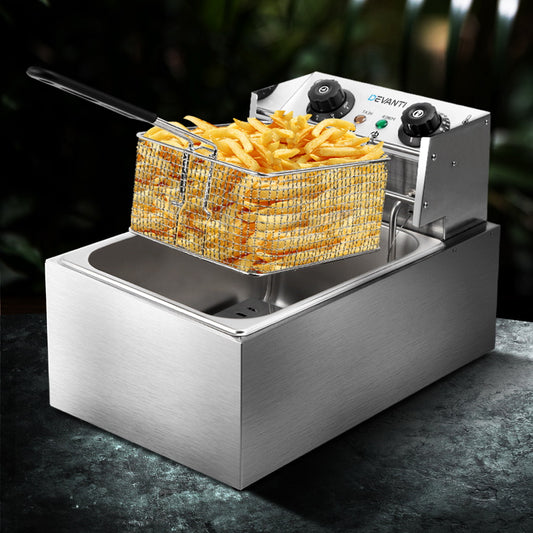 10L Electric Commercial Deep Fryer Single Basket 2200W