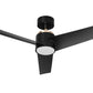52'' Ceiling Fan DC Motor with Light andRemote - Black