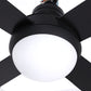 52'' Ceiling Fan w/Light w/Remote Timer - Black
