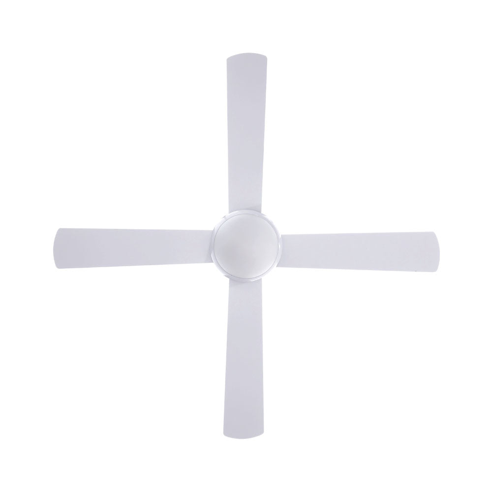 52'' Ceiling Fan w/Light w/Remote Timer - White