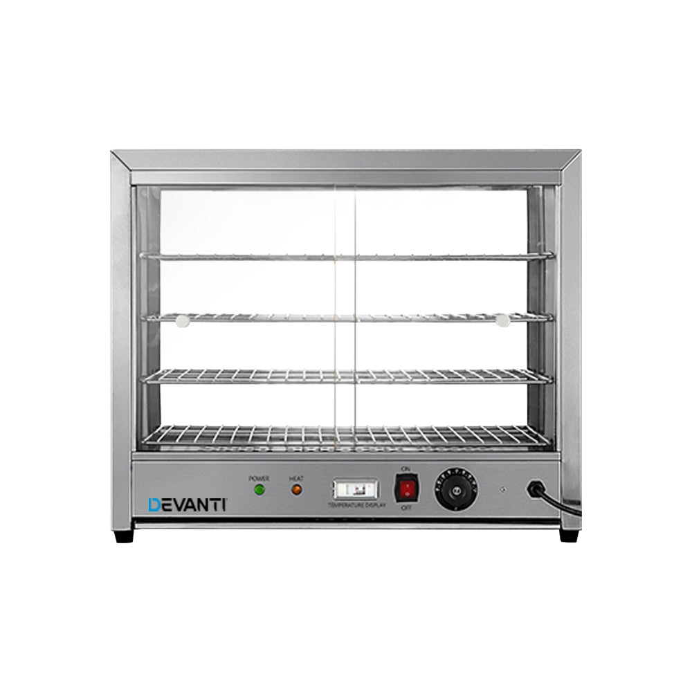 Commercial Food Warmer Hot Display Showcase Cabinet 64cm