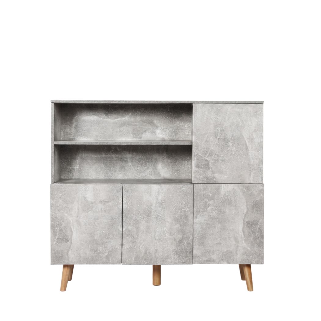 Alaric Wooden Buffet Sideboard Storage Cabinet Cupboard Hallway - Grey