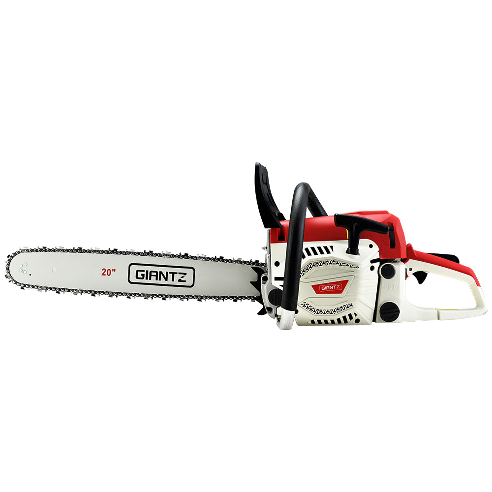 Chainsaw Petrol 62CC 20" Bar Commercial E-Start Pruning Chain Saw