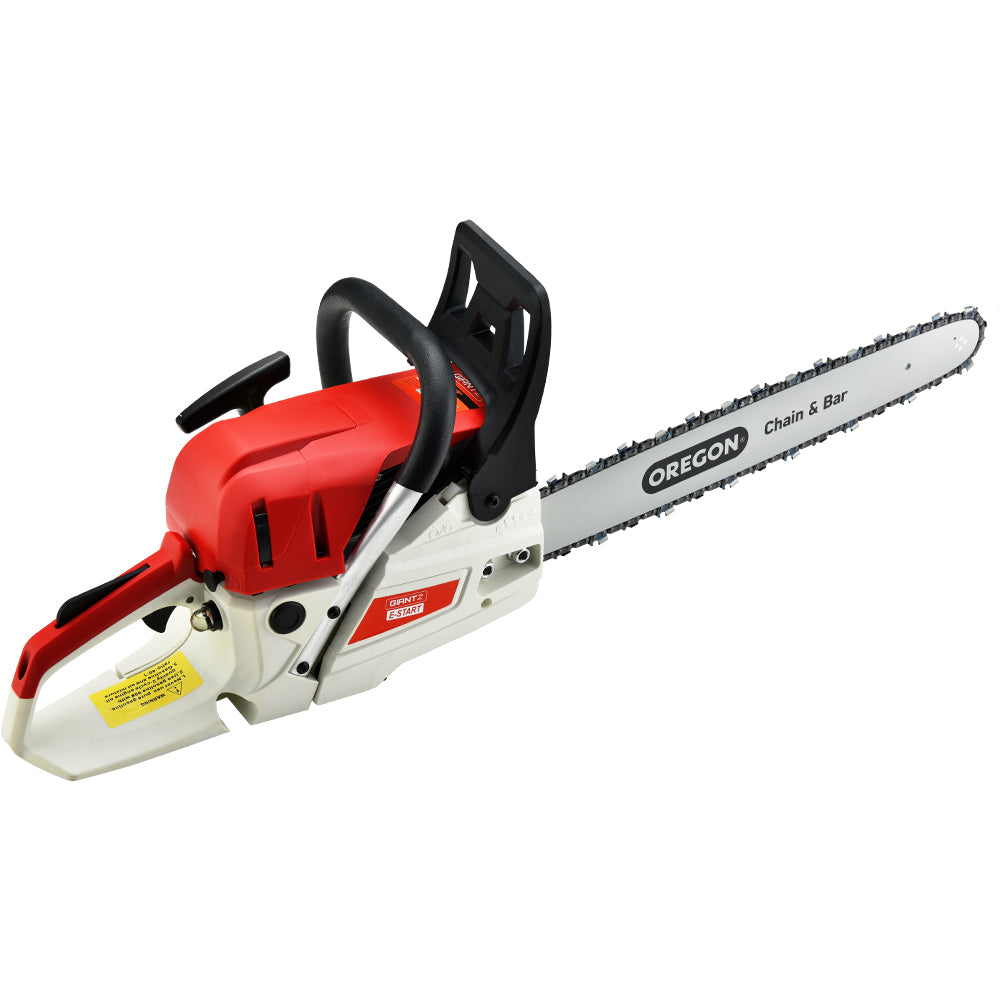 Chainsaw Petrol 52CC 20" Oregon Bar Commercial E-Start Pruning Chain Saw