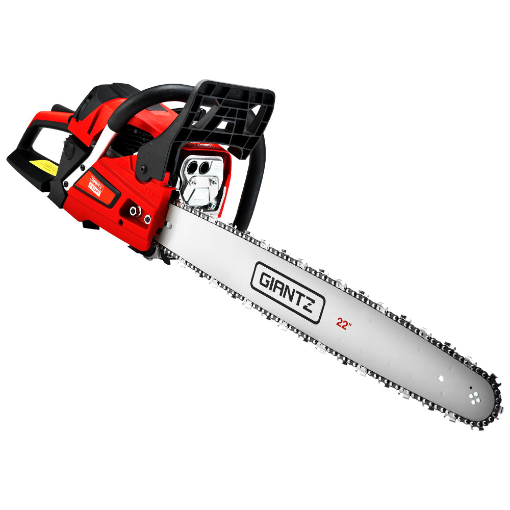 Chainsaw Petrol 58CC 22" Bar Commercial E-Start Pruning Chain Saw