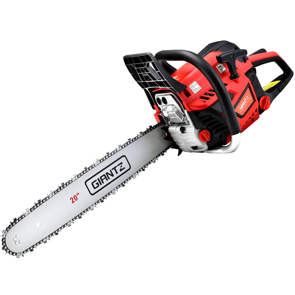 Chainsaw Petrol 52CC 20" Bar Commercial E-Start Pruning Chain Saw