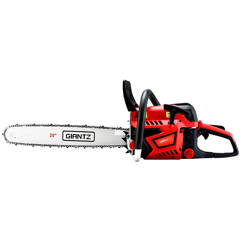 Chainsaw Petrol 52CC 20" Bar Commercial E-Start Pruning Chain Saw