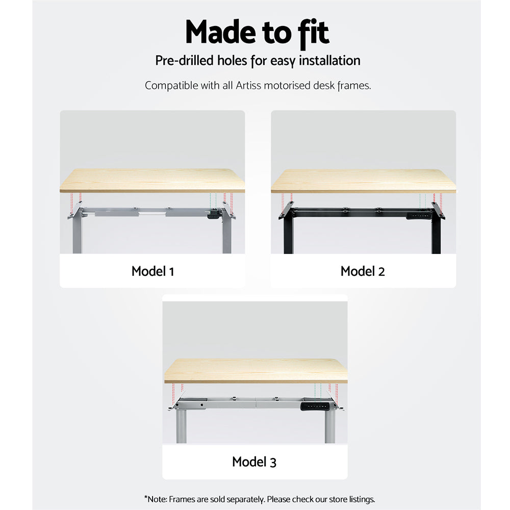 Artiss Standing Desk Top White Oak 140cm