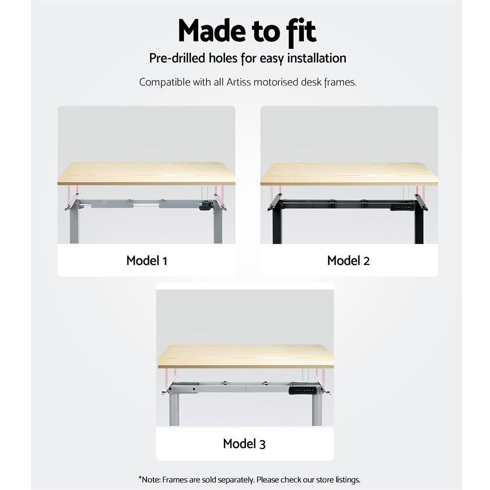 Standing Desk Desktop Motorised Electric Sit Stand Table White Oak