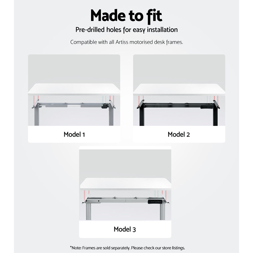 Standing Desk Desktop Motorised Electric Sit Stand Table White