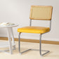 Agnes Set of 2 Cantilevered Velvet Dining Chairs - Yellow