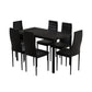 7-Piece Dante Black Dining Table & Chair Set