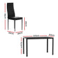 7-Piece Dante Black Dining Table & Chair Set