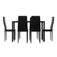 7-Piece Dante Black Dining Table & Chair Set