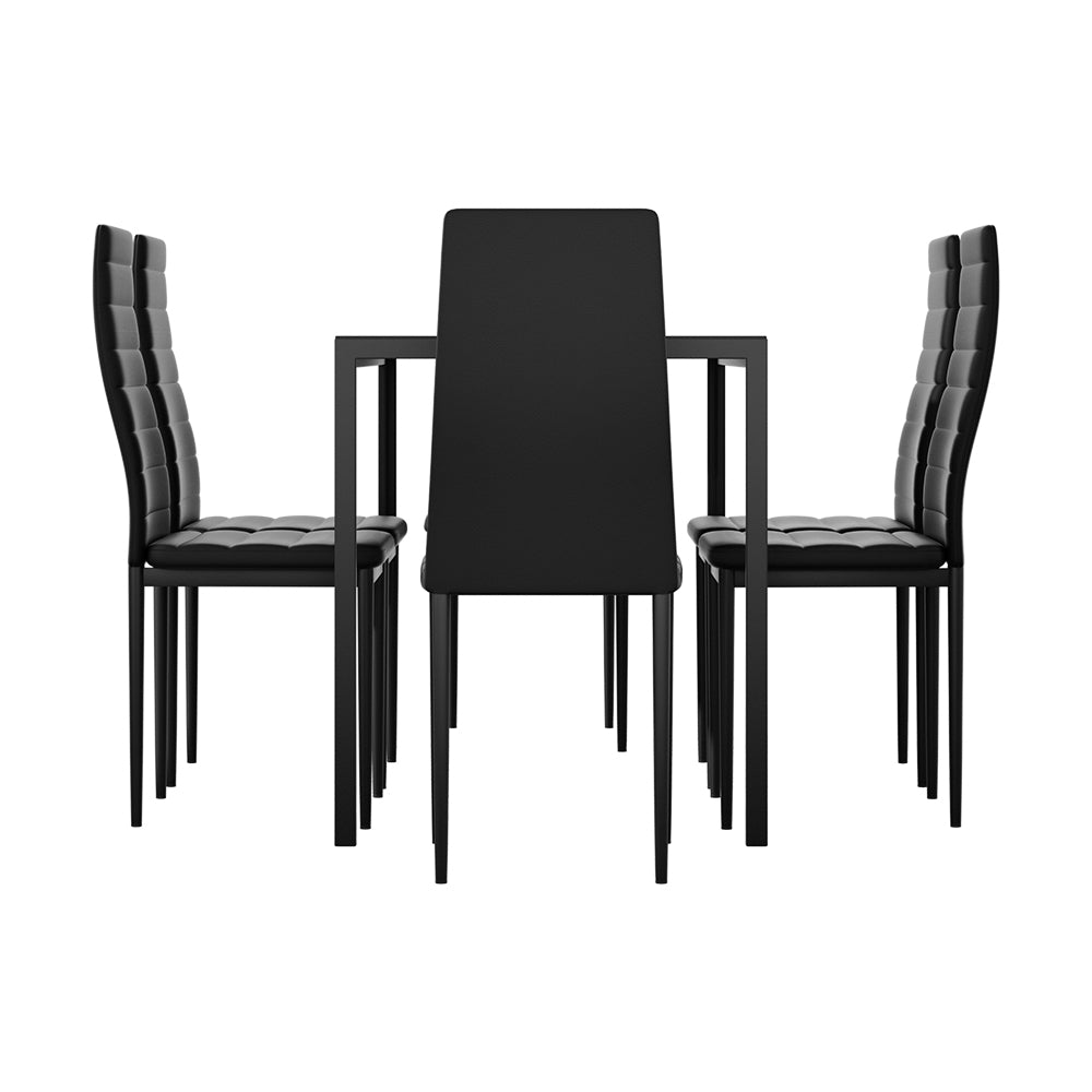 7-Piece Dante Black Dining Table & Chair Set