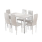 7-Piece Dante White Dining Table & Chair Set