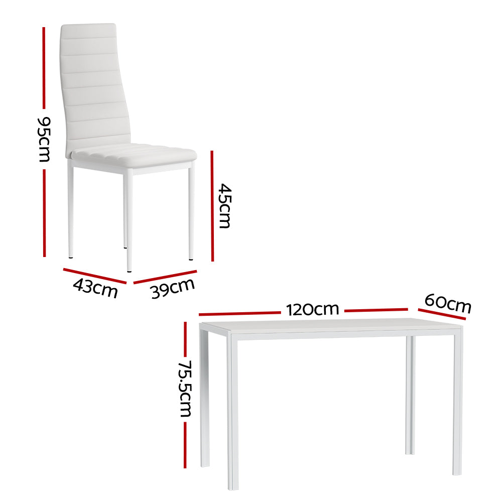 7-Piece Dante White Dining Table & Chair Set