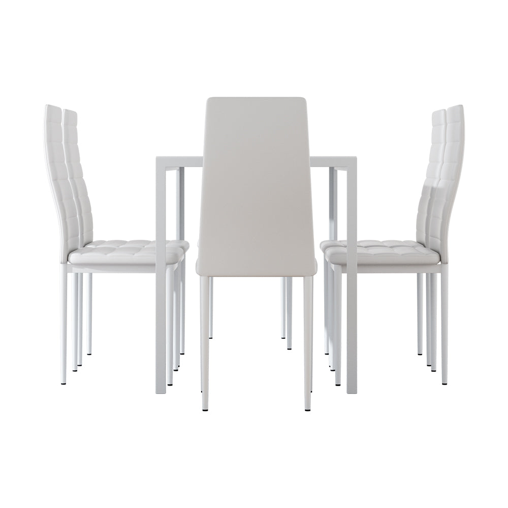 7-Piece Dante White Dining Table & Chair Set