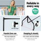 Clothes Rack Airer Coat Stand 6FT Rail with Wheels