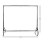 Set of 2 Clothes Rack Airer Coat Stand 6FT Rail with Wheels