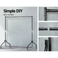 Set of 2 Clothes Rack Airer Coat Stand 6FT Rail with Wheels