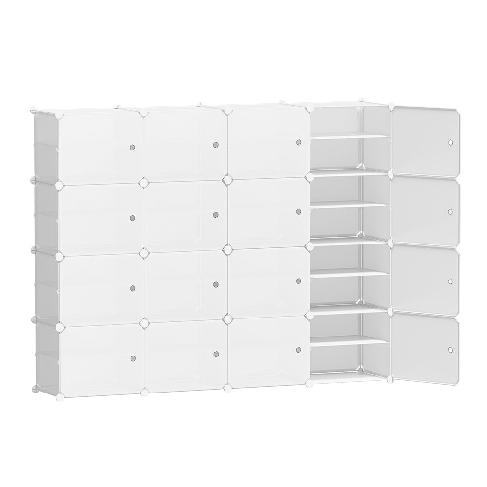 DIY Shoe Cabinet Shoe Box White Storage Cube Portable Organiser Stand