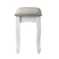 Dressing Table Stool Makeup Chair Bedroom Vanity Velvet Fabric Grey