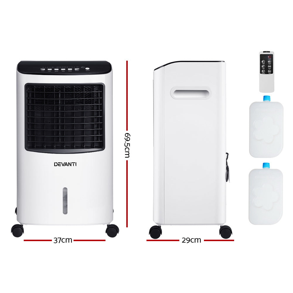 Evaporative Air Cooler Conditioner Portable 8L Cooling Fan Humidifier