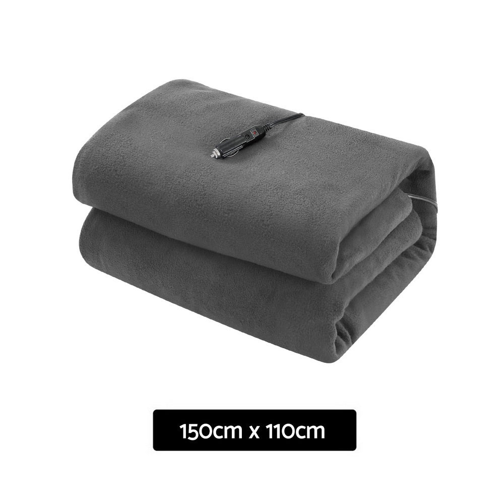 Wilhena Throw Soft Blanket Electric Heated Blanket Car Throw Rug - Grey