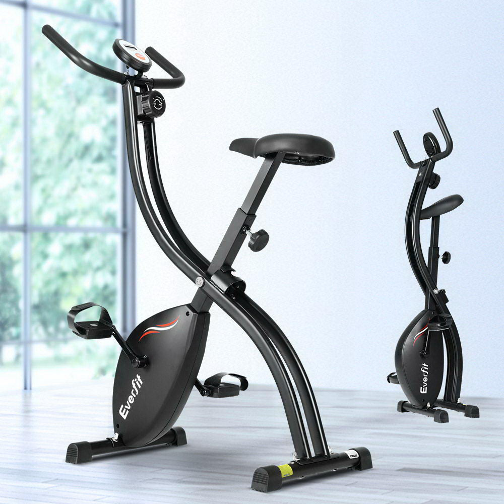 Folding Exercise Bike Magnetic X-Bike Bicycle Indoor Cycling Cardio