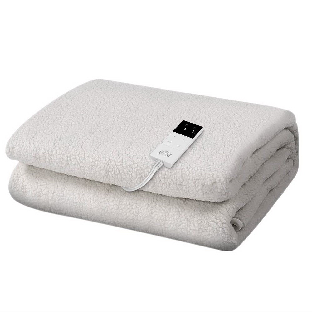 Wendell Electric Soft Blanket Single Size Fleece - White