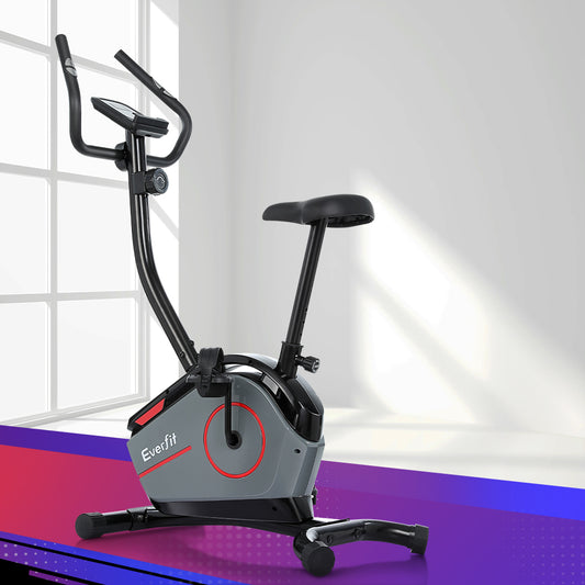 Magnetic Exercise Bike 8 Levels Upright Bike Fitness Home Gym Cardio