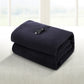 Watson Electric Throw Soft Blanket Heated Car Truck Rug Travel Camping 12V DC Auto - Navy Blue