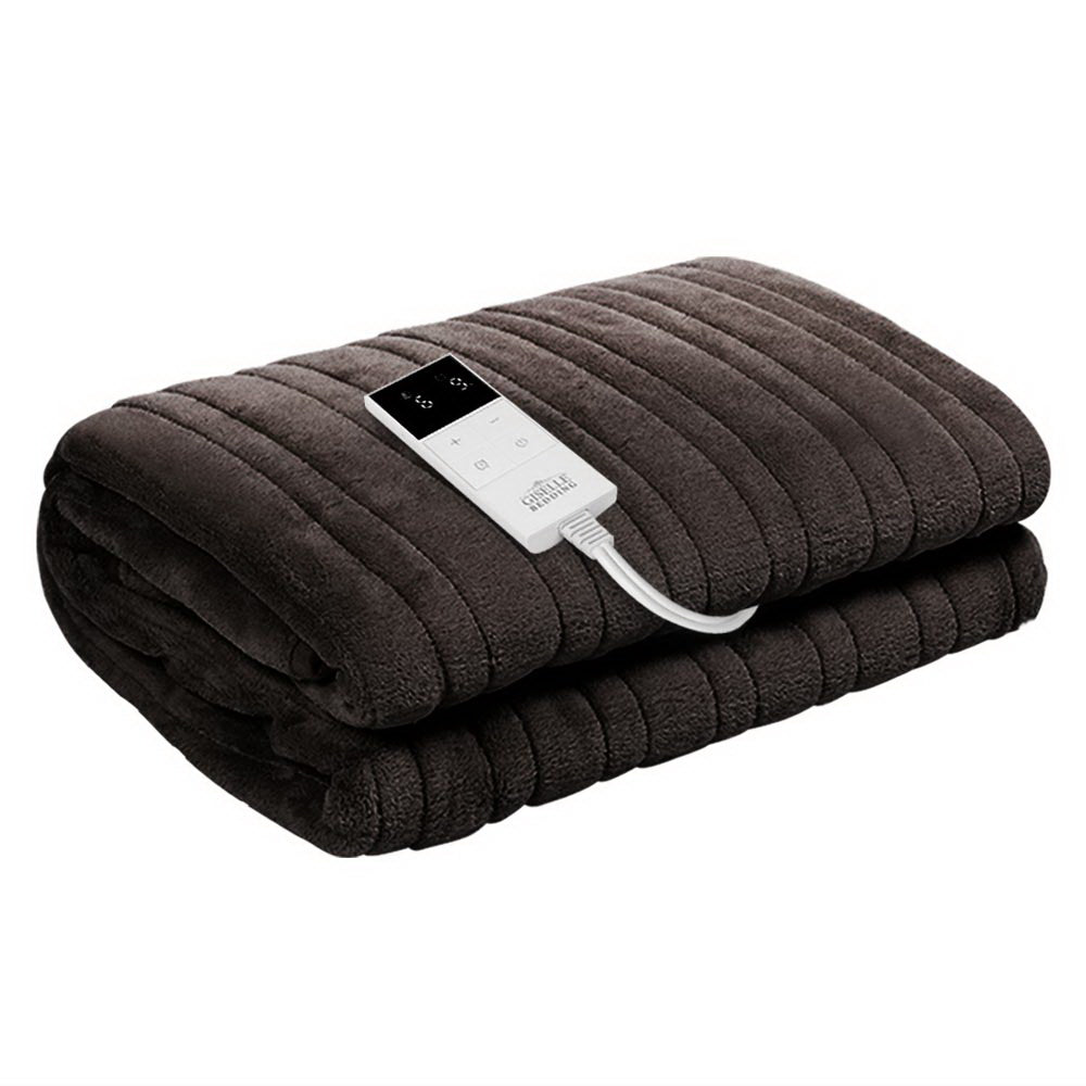 Watson Electric Throw Soft Blanket - Chocolate