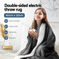 Watson Electric Throw Soft Blanket Rug Heated Washable Snuggle Flannel Winter - Grey