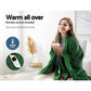 Watson Electric Throw Soft Blanket Rug Heated Washable Snuggle Flannel Winter - Green