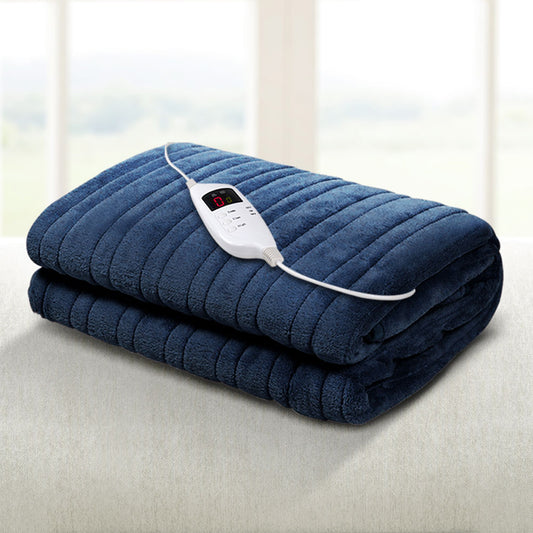 Watson Electric Throw Soft Blanket - Navy