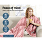 Watson Electric Throw Soft Blanket Heated Rug Fleece Snuggle Washable - Pink